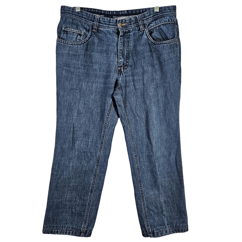 Ermenegildo Zegna Jeans Men 34x26 Blue Straight Leg Italy Grunge Preppy Designer